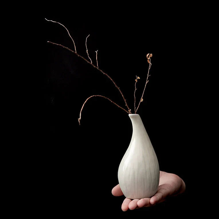 Classic White Ceramic Table Vase