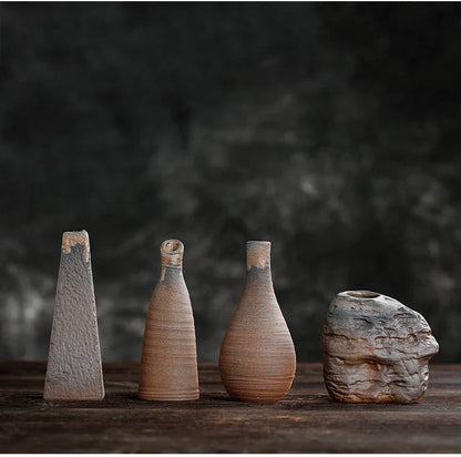 Handmade Classic Brown Table Vase Set