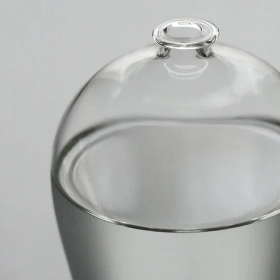 Large Handmade Clear Glass Vase