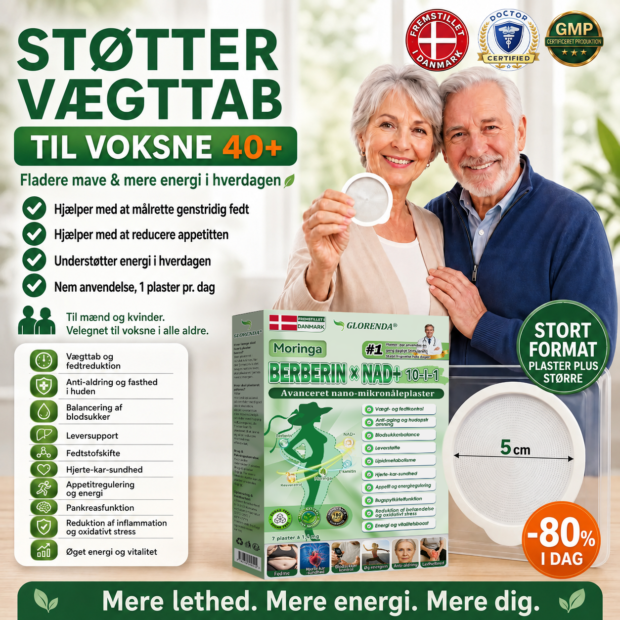 𝑶𝒇𝒇𝒊𝒄𝒊𝒆𝒍 𝑩𝒖𝒕𝒊𝒌 | 🌱🌱 𝐆𝐋𝐎𝑹𝑬𝑵𝐃𝗔® 𝑴𝒐𝒓𝒊𝒏𝒈𝗮 · 𝗕𝗲𝗿𝗯𝗲𝗿𝗶𝗻 × 𝑵𝐀𝐃⁺ 𝟏𝟎-𝐢-𝟏 𝗔𝗱𝘃𝗮𝗻𝗰𝗲𝗿𝗲𝘁 𝙉𝙖𝙣𝙤-𝙈𝙞𝙠𝙧𝙤𝙣𝙖̊𝙡 𝙋𝙡𝙖𝙨𝙩𝙚𝙧 🇩🇰 (Kun én gang om dagen – synlige forandringer på 7 dage)
