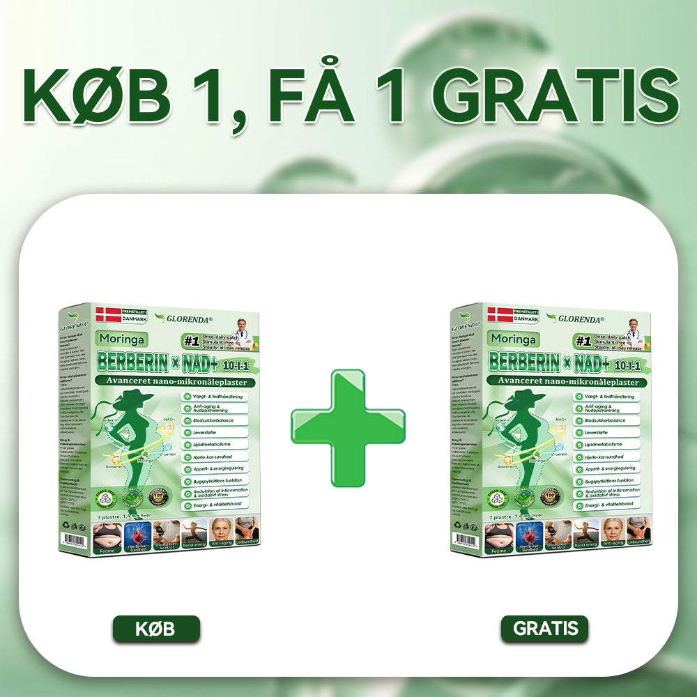 𝑶𝒇𝒇𝒊𝒄𝒊𝒆𝒍 𝑩𝒖𝒕𝒊𝒌 | 🌱🌱 𝐆𝐋𝐎𝑹𝑬𝑵𝐃𝗔® 𝑴𝒐𝒓𝒊𝒏𝒈𝗮 · 𝗕𝗲𝗿𝗯𝗲𝗿𝗶𝗻 × 𝑵𝐀𝐃⁺ 𝟏𝟎-𝐢-𝟏 𝗔𝗱𝘃𝗮𝗻𝗰𝗲𝗿𝗲𝘁 𝙉𝙖𝙣𝙤-𝙈𝙞𝙠𝙧𝙤𝙣𝙖̊𝙡 𝙋𝙡𝙖𝙨𝙩𝙚𝙧 🇩🇰 (Kun én gang om dagen – synlige forandringer på 7 dage)