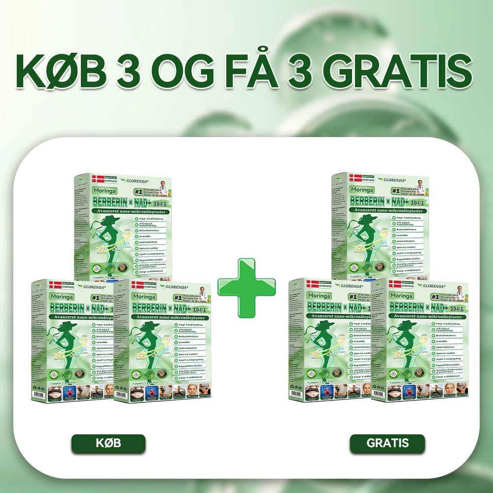𝑶𝒇𝒇𝒊𝒄𝒊𝒆𝒍 𝑩𝒖𝒕𝒊𝒌 | 🌱🌱 𝐆𝐋𝐎𝑹𝑬𝑵𝐃𝗔® 𝑴𝒐𝒓𝒊𝒏𝒈𝗮 · 𝗕𝗲𝗿𝗯𝗲𝗿𝗶𝗻 × 𝑵𝐀𝐃⁺ 𝟏𝟎-𝐢-𝟏 𝗔𝗱𝘃𝗮𝗻𝗰𝗲𝗿𝗲𝘁 𝙉𝙖𝙣𝙤-𝙈𝙞𝙠𝙧𝙤𝙣𝙖̊𝙡 𝙋𝙡𝙖𝙨𝙩𝙚𝙧 🇩🇰 (Kun én gang om dagen – synlige forandringer på 7 dage)